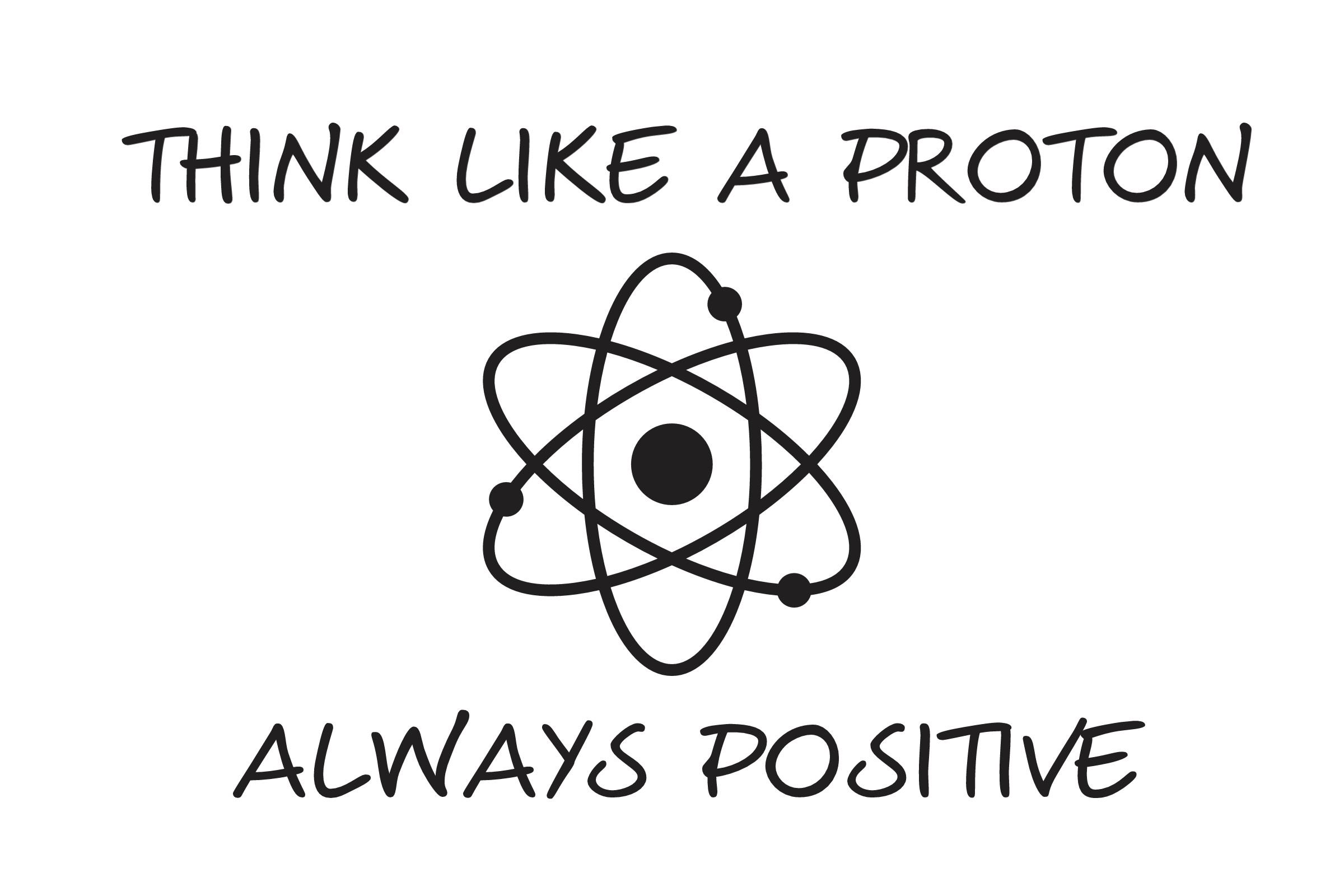 Denken Sie positiv - wie ein Proton!
