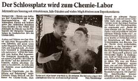 Der Schlossplatz wird zum Chemie-Labor