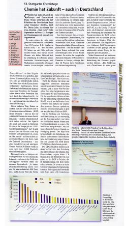 13. Stuttgarter Chemietage: Chemie hat Zukunft - auch in Deutschland