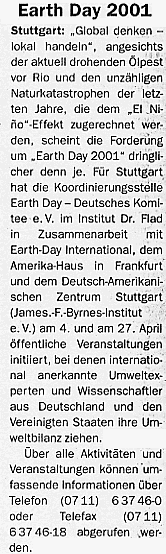 Earth Day 2001