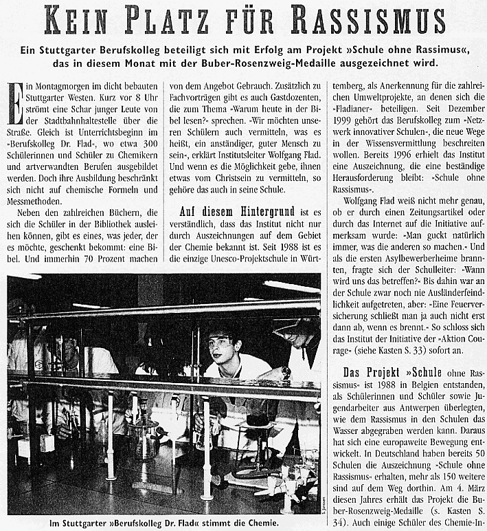 Reportage 'Kein Platz für Rassismus'