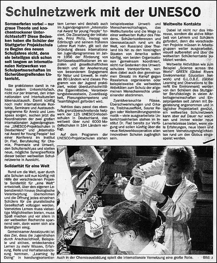 Sindelfinger Zeitung vom 23.9.2000