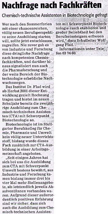 Nachfrage nach Fachkräften: Chemisch-technische Assistenten in Biotechnologie gefragt