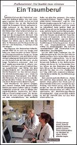 Ein Traumberuf - Stuttgarter Zeitung vom 21.03.2003