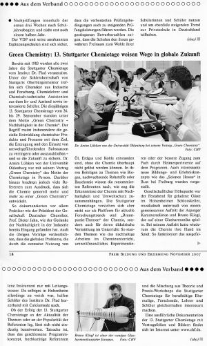 Green Chemistry: 13. Stuttgarter Chemietage weisen Wege in globale Zukunft