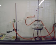 Aufbau der Destillationsapparatur